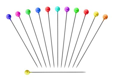 Dikiş iğne ile yuvarlak başlı topluluğu; izole