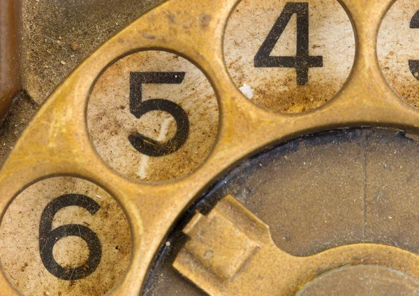 Primer plano del dial del teléfono Vintage - 5 — Foto de Stock