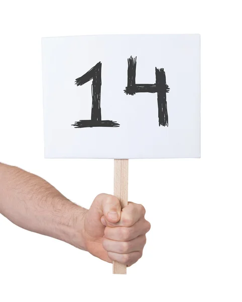 Zeichen mit einer Zahl, 14 — Stockfoto