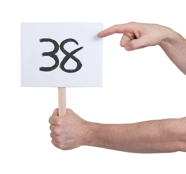 Знак с цифрой, 38 — стоковое фото