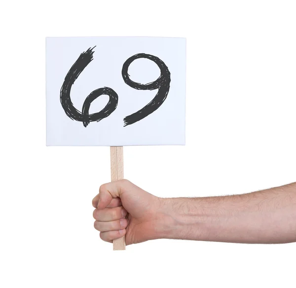 Firma con un numero, 69 — Foto Stock