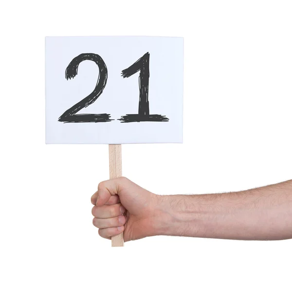 Firma con un numero, 21 — Foto Stock