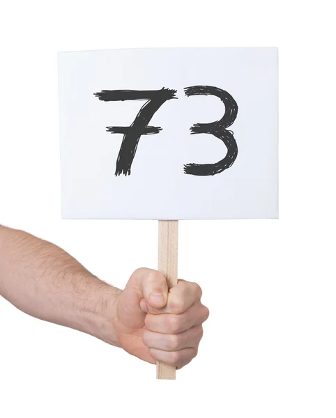 Assine com um número, 73 — Fotografia de Stock