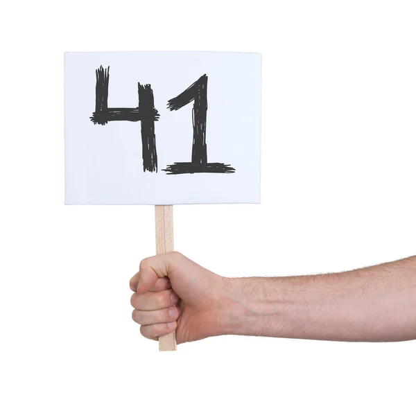 Знак с цифрой, 41 — стоковое фото
