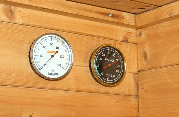 Small home Finnish wooden sauna — Stock Photo, Image