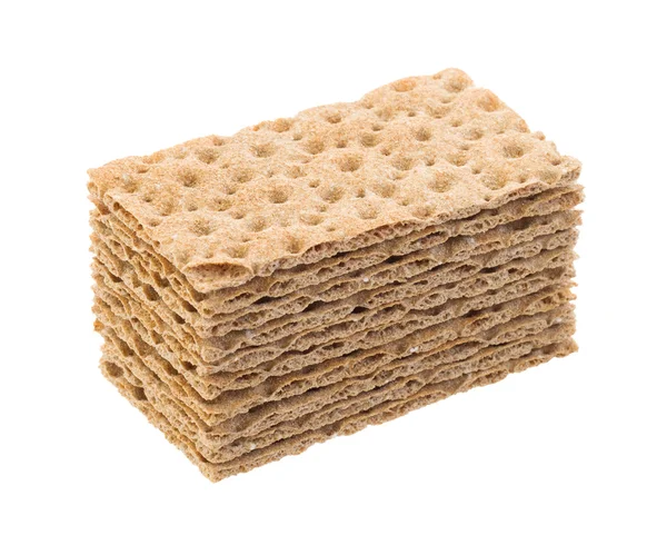 Stapel crackers (ontbijt) geïsoleerd — Stockfoto