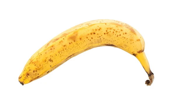 Over rijpe banaan, geïsoleerd — Stockfoto