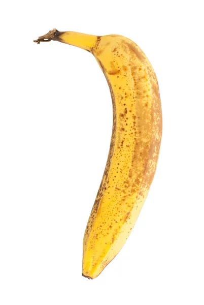 Acima da banana madura, isolada — Fotografia de Stock