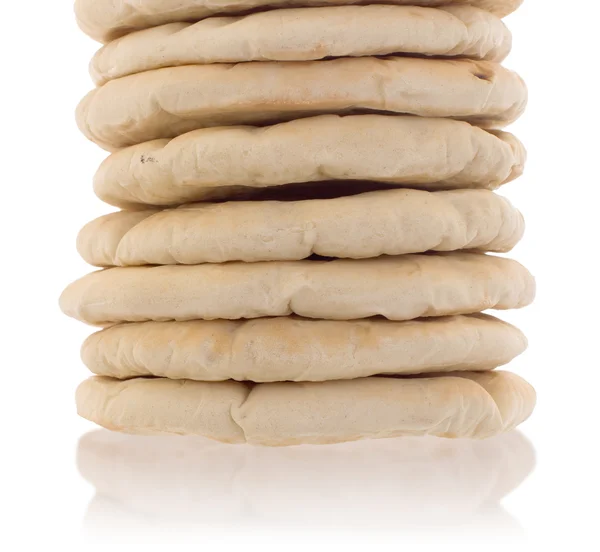Israëlische plat brood pita — Stockfoto