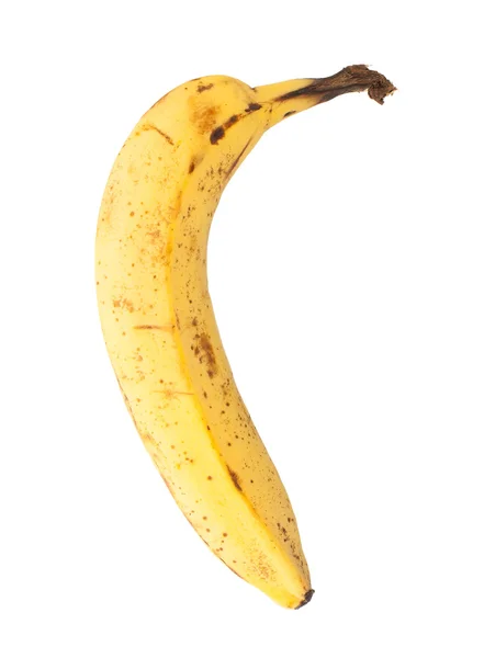 Over rijpe banaan, geïsoleerd — Stockfoto