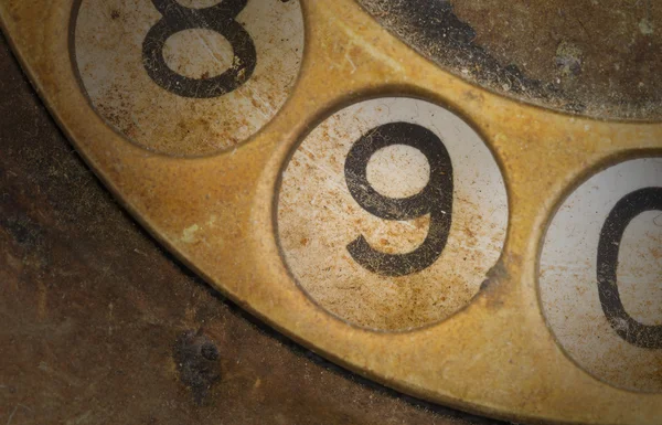 Close up of Vintage phone dial - 9 — Stock Photo, Image