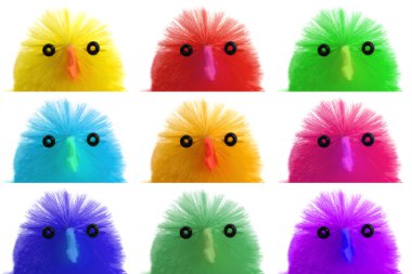 Koleksiyon Paskalya civciv, yakın çekim