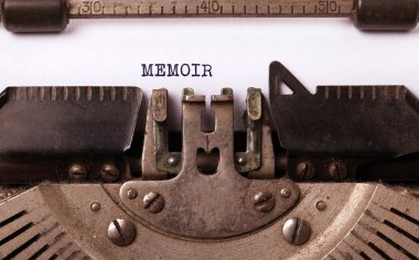Vintage typewriter - Memoir clipart