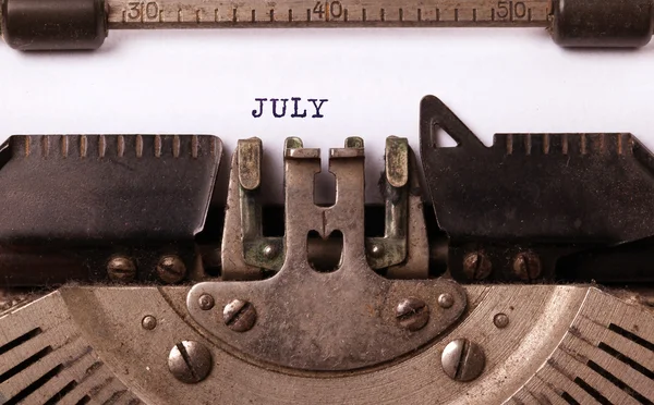 Old typewriter - July — Stock Photo, Image
