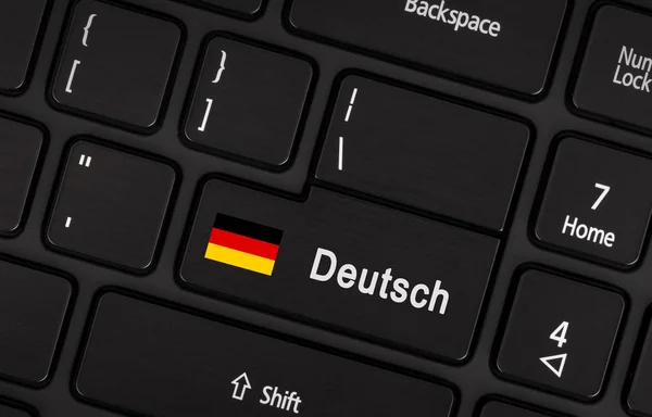 Enter button with flag Germany - Concept of language — Stock Photo, Image