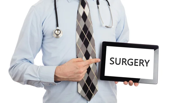 Doctor holding tablet - Surgery — Stock Photo, Image