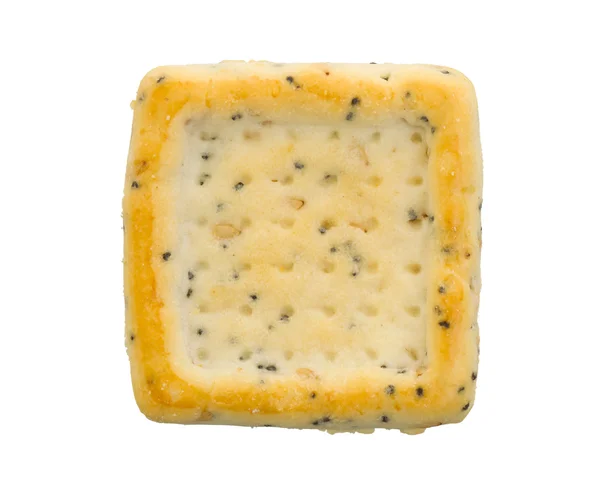 Simple square cracker isolated — Stock Photo, Image