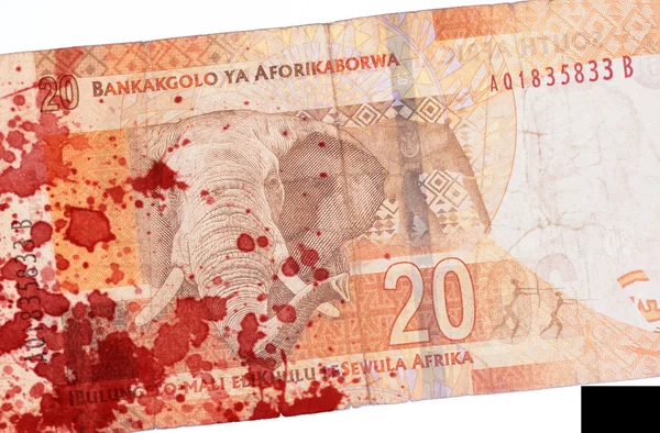 20 Rand Sul-Africano, sangue — Fotografia de Stock