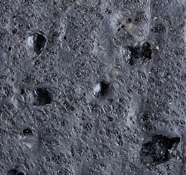 Extreme close-up of black rubber mat