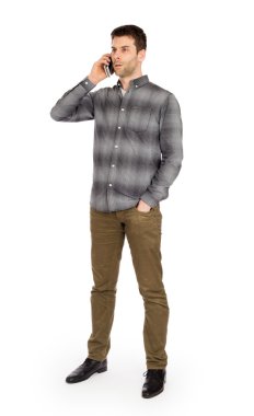 Beyaz adam telefon - telefon görüşmesi