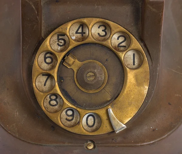 Primo piano del quadrante del telefono vintage — Foto Stock