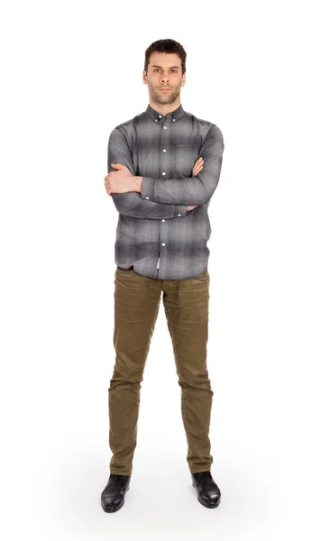 Full body Caucasian man standing — Stock Photo, Image