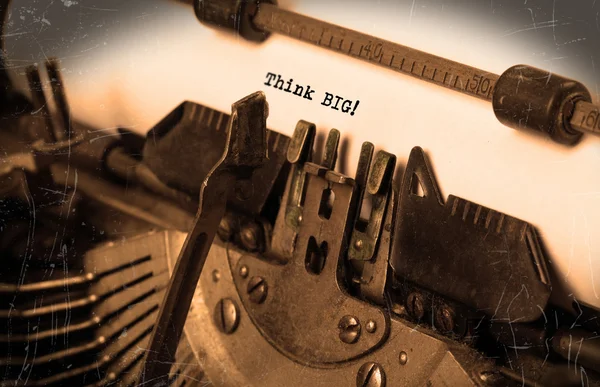 Vintage typewriter - Tink big — Stock Photo, Image