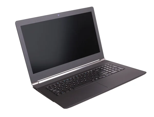 Laptop met zwart scherm geïsoleerd — Stockfoto