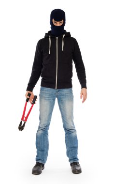 Soyguncu kırmızı cıvata keskisi ile