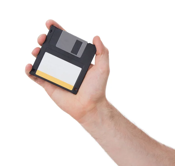 फ्लॉपी डिस्क अतीत से टैचोलॉजी, सफेद पर अलग — स्टॉक फ़ोटो, इमेज