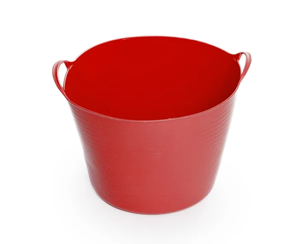 Red color plastic basket — Stock Photo, Image