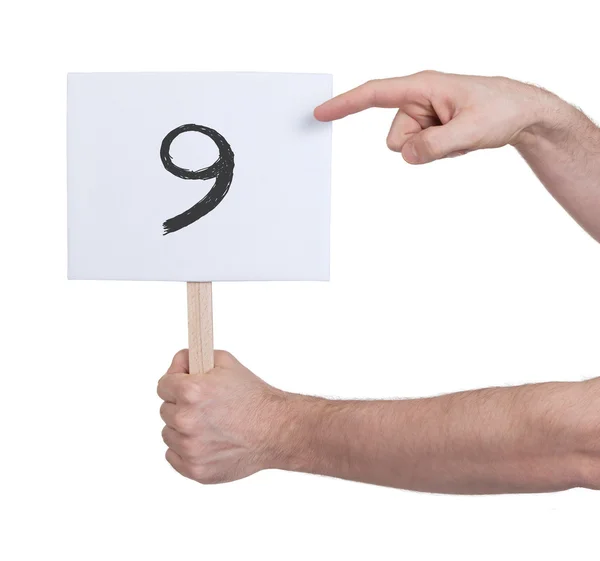 Sign with a number, 9 — Stock Photo, Image