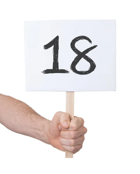 Assine com um número, 18 — Fotografia de Stock