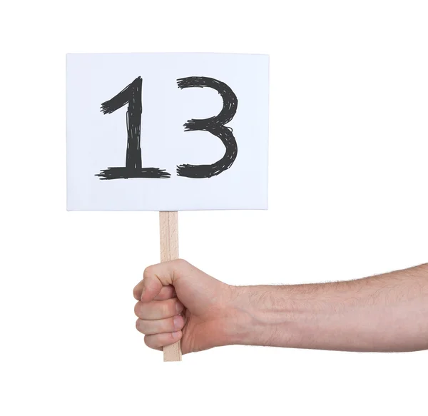 Assine com um número, 13 — Fotografia de Stock