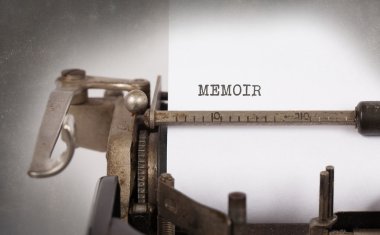 Vintage typewriter - Memoir clipart