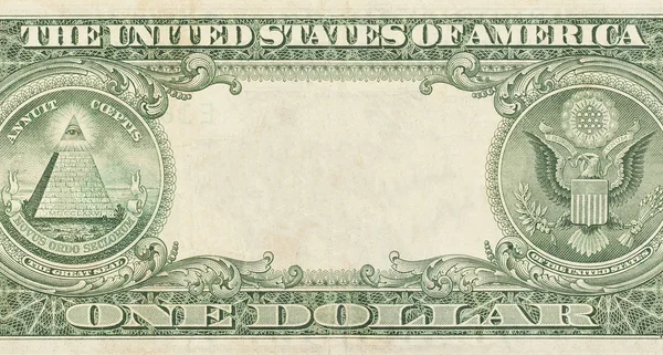U.S. dollar with empty middle area — Stock Photo, Image