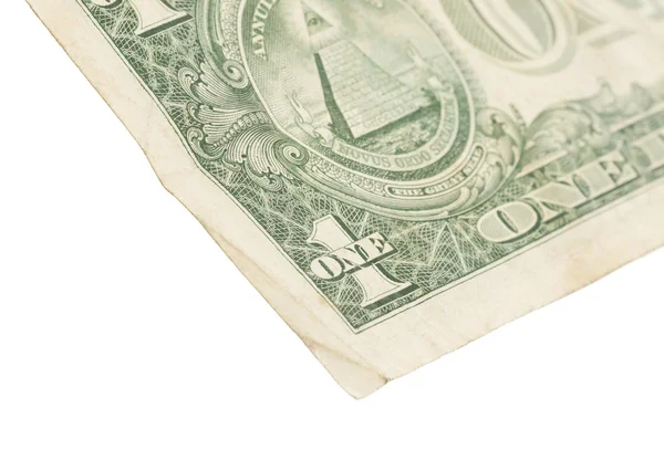 EUA uma nota de dólar, close-up — Fotografia de Stock