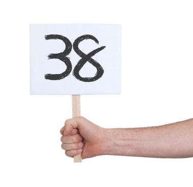 Sign with a number, 38 clipart