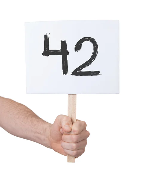 Знак с цифрой, 42 — стоковое фото