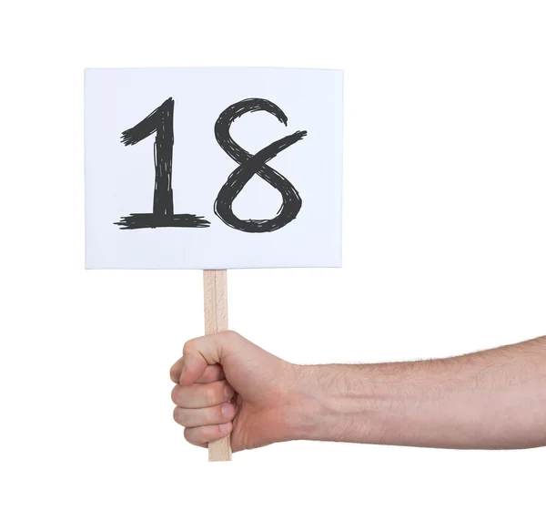 Sign with a number, 18 — Stock Photo, Image