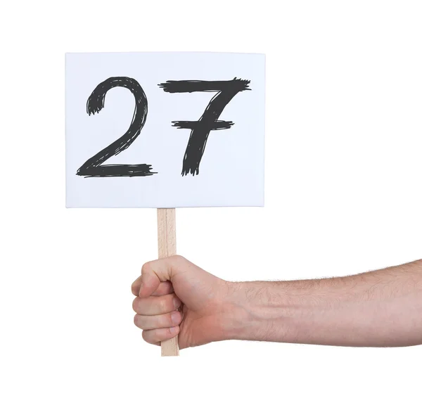Знак с цифрой, 27 — стоковое фото