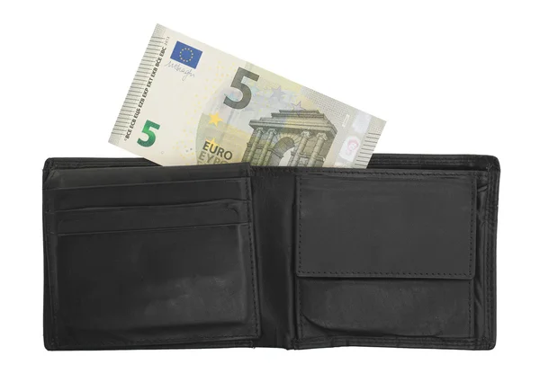 Close-up van een bankbiljet van 5 euro — Stockfoto