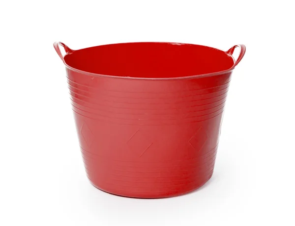 Piros színű műanyag kosár — Stock Fotó