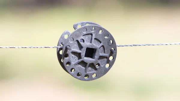 Electric fence, close-up — Stock Photo, Image