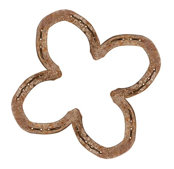 Horseshoes forming a clover leaf — Stock Photo, Image