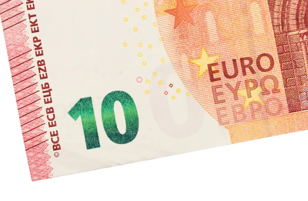 New ten euro banknote, close-up — Stock Photo, Image