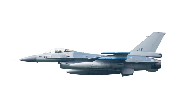 Leeuwarden, Holandia-26 maja: myśliwiec f-16 w spół — Zdjęcie stockowe