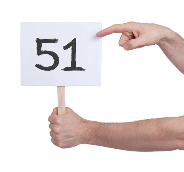 Sign with a number, 51 — Stock Photo, Image