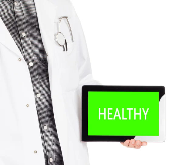 Doctor holding tablet - Healthy — Stock Photo, Image