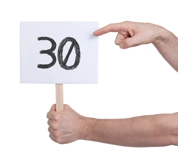 Firma con un numero, 30 — Foto Stock